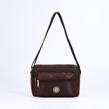 Cross-Bodi Bag on a zipper, brown color