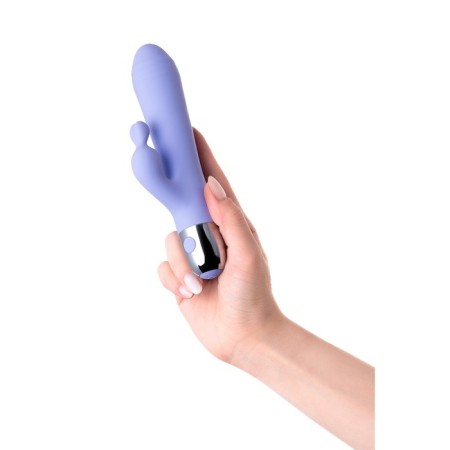 Vibrator with clitoral stimulation Flovetta Crocus, silicone, purple color, 17.5 cm-10