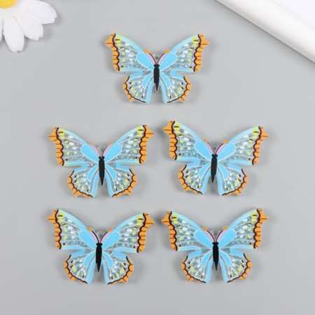 Shaker for the work of Acryl "Blue butterfly with Orange" with beads 0.5x5.1x3.3 cm-2