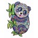 Wooden puzzle with a two -layer cover "Panda" m