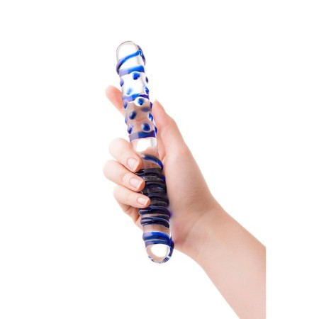Sexus Glass bilateral phallimitator, glass, transparent, 22 cm-2