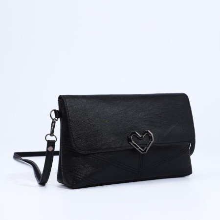 Bag-clate on magnet, long belt, black color-3