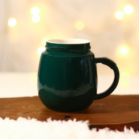 Ceramic mug “Magic to be”, 450 ml, green color-4