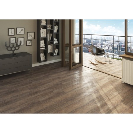 Finwood porcelain tile dark brown relief 18.5x59.8 (in packaging 1.216 m2)-1