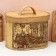 Oval breadstone "Forest glade", 28x20x27 cm, birch bark