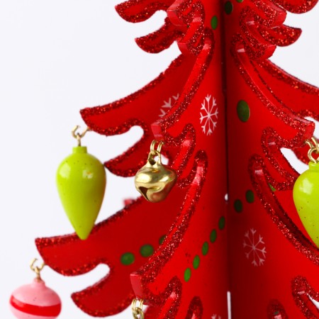 New Year's souvenir "Red Christmas tree" 12 × 12 × 22 cm-2