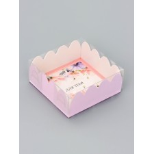 Коробка для печенья, кондитерская упаковка, "Для тебя", 7 х 7 х 3 см