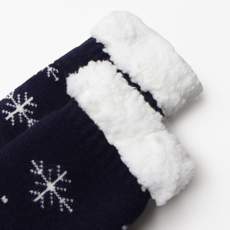 Women's socks with fur, white color/penguins, size 36-40-1