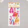 Sticker Plastic volumetric "girls and dresses" mix 20.4x9.7 cm