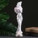 Figure "Girl in a hat" Small white/gold 10x13x38cm