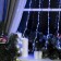 Girlyand "Waterfall" 2 × 1.5 m, IP20, transparent thread, 400 LED, white/blue glow, 8 modes, 220 V