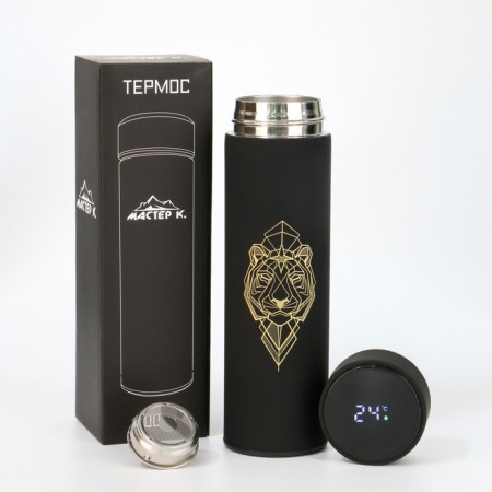 Thermos, 500 ml, Basic "Tiger", with a strainer, with a temperature sensor, retains heat of 10 hours-2