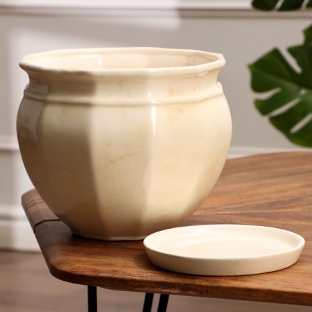Set of pots 3pcs. "Mirage" white: 14.5l. 5.3l, 2l-2