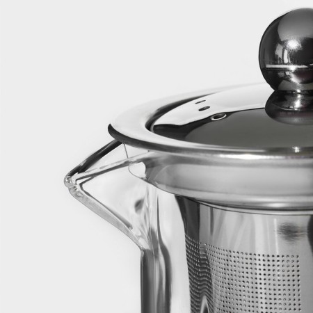 Glass teapot with metal sieve Magistro "Darcy", 300 ml-4
