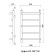 Water heated towel rail Domoterm "Orpheus", P5, 5 crossbars, 500 x 700 mm, chrome