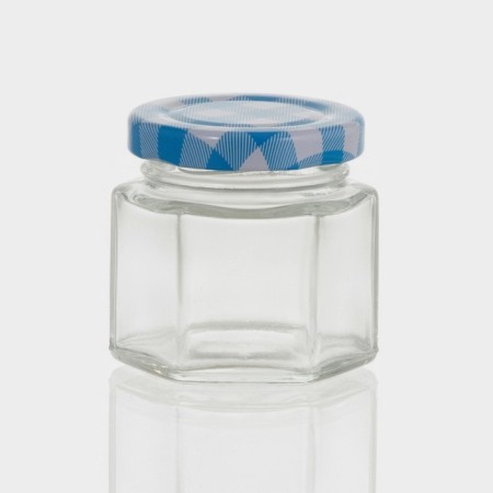 Glass jar for spices with a metal cover "Classic", 65 ml, 5.5 × 5.4 cm, color mix