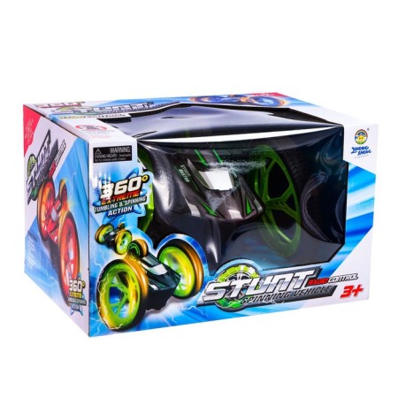 Radio-controlled car-controlled machine, works on batteries, green color-4