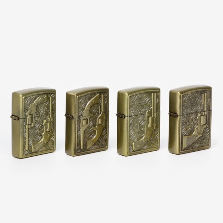 A gasoline lighter for smoking, a set "Pistol", 4 pcs, 2 x 9.5 cm