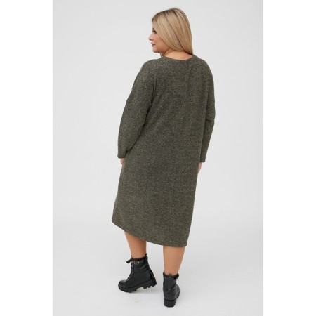 Female dress, size 62, dark green color-4
