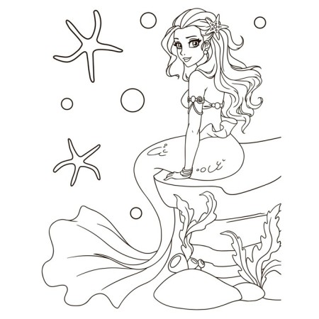 Mermaids. Cool coloring pages-2