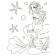 Mermaids. Cool coloring pages