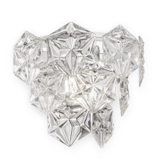 Wall lamp 60W, 2HE14, 23.5x17.5 cm, chrome
