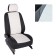 Autorekhly for Skoda Rapid, (40/60), with the rear armrest, 2018-n, white, eco-leather, set 73277
