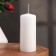 Candle cylinder, 5x11.5 cm, set 4 pcs, white