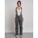 Semi -combinezone ski insulated female winter, size 44, color gray color