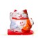 Souvenir Cot Pigger Ceramics "Maneki-Neko with a fish on the pillow" 6.5x7.5x6.3 cm