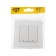 Tot Matte Glass switch, 10 a, 2 cl., With backlight, hidden, glass, white