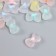 Plastic beads "Bow with a colored middle" matte mix 1.6x1x0.8 cm