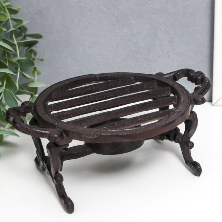 Stand for a heating candle for 1 candle of cast iron "strips" with handles 7x18x13 cm
