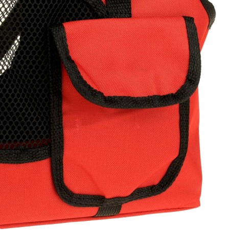 Bag - carrying for animals to the shoulder, PVC, 37 x 13 x 20 cm, red-4