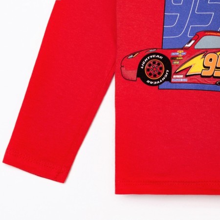 T-shirt with long sleeve "Cars", Disney, height 122-128, red-8