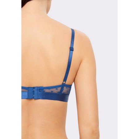 Women's bra -braid, size 70a, blue color-3