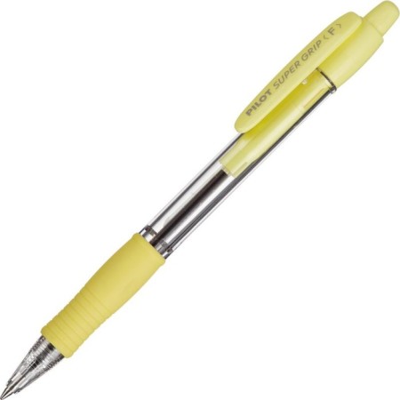 Automatic ballpoint handle Pilot Super Grip, rubber emphasis, 0.7 mm, oil base, blue rod, yellow body-2