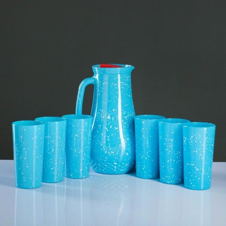 Set for juice "turquoise" art painting, 7 items