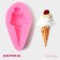 Mold Dolyana "Horn", silicone, 9.2 × 6 × 1.5 cm, pink color