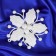 Christmas tree decoration "Snow Flower" 9 cm, white
