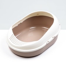 A tray for cats with an side without a Cosmo grid 51.9 x37.8 x 21.3 cm, brown
