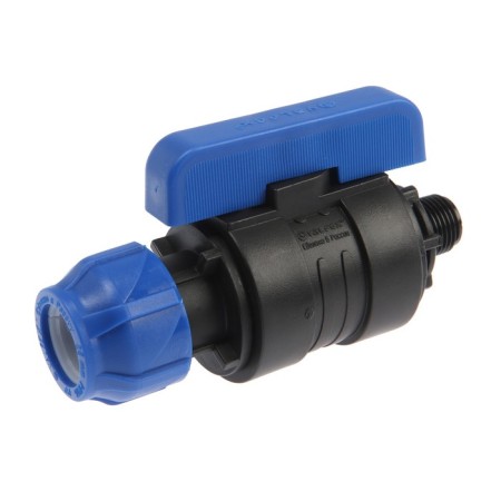 Fabric tap VALFEX, D = 25 mm x 1/2 ", tsang/external thread, collapsible