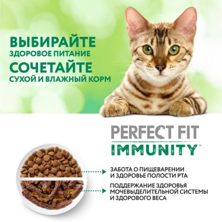 Wet feed Perfect Fit immunity for cats, beef, linen, spider, 75 g-8