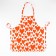 Apron "Ethel" Red Hearts 60x65cm, 100% cotton, sarzha 190 g/m2