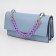 A chain for a bag, with carbines, plastic, 23 × 17 mm, 30 cm, lilac/gold color