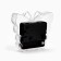 Clock - alarm clock "butterfly", discrete move, dial 5.5 cm, 9 x 8 cm, aa, white