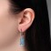 Earrings Assorted "marmalade bears" transformer, blue color in silver