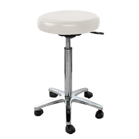 The prize chair is low, d = 45 cm, pneumatic lift, five -pound chrome, ivory color-1