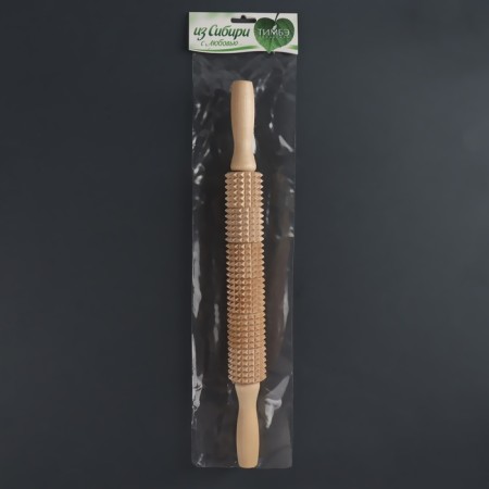 The massage "Skating" for the back, d = 4 × 42 cm, wooden, with spikes-6