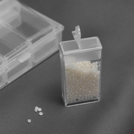 A set of jars for needlework, 24 pcs, 1 × 2.5 × 5 cm, in a container, 18 × 11 × 3 cm, the color is transparent-1